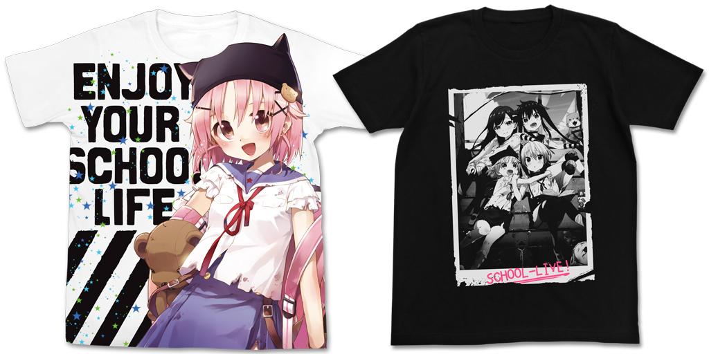 [予約開始]『がっこうぐらし！』朽ちた写真のようなデザインの「学園生活部」の4人のTシャツ、「ゆき」のフルグラフィックTシャツが登場！