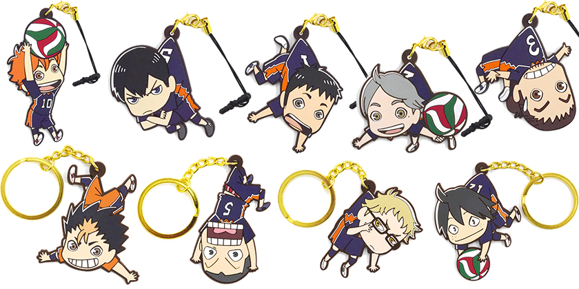 [予約開始]『ハイキュー!!』烏野高校メンバー9人のつままれストラップ＆キーホルダーが登場！