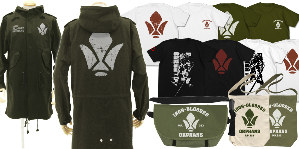 [予約開始]『機動戦士ガンダム 鉄血のオルフェンズ』ガンダム・バルバトス Tシャツ、鉄華団Tシャツ、M-51ジャケット、ショルダートート、メッセンジャーバッグが登場！