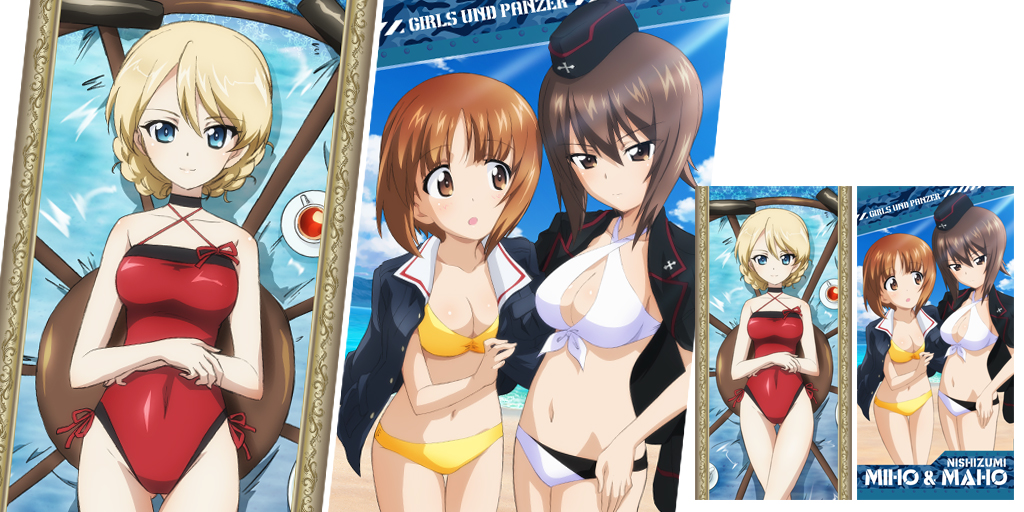 [予約開始]『ガールズ＆パンツァー 劇場版』水着姿のみほとまほ、ダージリンの120cmビッグタオルが登場！