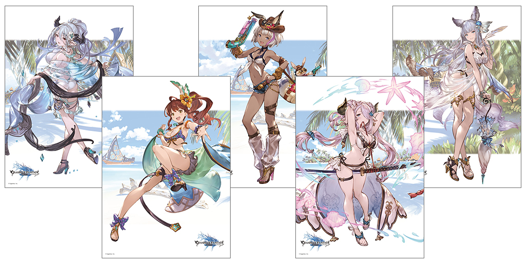 [予約開始]『グランブルーファンタジー』美麗水着イラストのB2サイズタペストリー5種が登場！[アクシア]