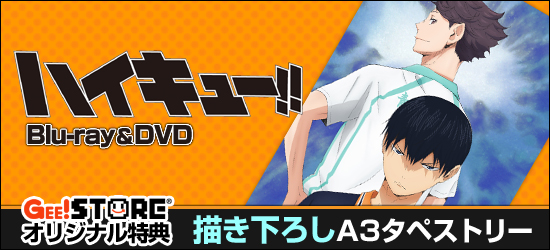 ハイキュー!! Blu-ray&DVD<br />ジーストア&WonderGOO&新星堂オリジナル特典付きでご予約受付中!