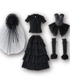 FAR157【48/50cmドール用】BlackRavenClothing ロゼ ノワール ドレスset AZONE/50 Collection/FAR157【48/50cmドール用】BlackRavenClothing ロゼ ノワール ドレスset