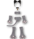 PIC057【1/12サイズドール用】1/12 にゃんこset AZONE/ピコニーモコスチューム/PIC057【1/12サイズドール用】1/12 にゃんこset
