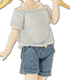 PIC153【1/12サイズドール用】ゆる襟サマーニット AZONE/ピコニーモコスチューム/PIC153【1/12サイズドール用】ゆる襟サマーニット