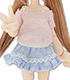 PIC153【1/12サイズドール用】ゆる襟サマーニット AZONE/ピコニーモコスチューム/PIC153【1/12サイズドール用】ゆる襟サマーニット