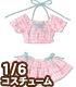 POC399【1/6サイズドール用】PNSギンガムチェックパフスリーブビキニセット AZONE/Pureneemo Original Costume/POC399【1/6サイズドール用】PNSギンガムチェックパフスリーブビキニセット