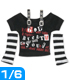 PNM034【1/6サイズドール用】PNMパンクベルトTシャツ&アームウォーマーset AZONE/Pureneemo Original Costume/PNM034【1/6サイズドール用】PNMパンクベルトTシャツ&アームウォーマーset