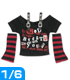 PNM034【1/6サイズドール用】PNMパンクベルトTシャツ&アームウォーマーset AZONE/Pureneemo Original Costume/PNM034【1/6サイズドール用】PNMパンクベルトTシャツ&アームウォーマーset
