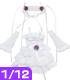 PIC004【1/12サイズドール用】1/12 薔薇シフォンワンピース AZONE/ピコニーモコスチューム/PIC004【1/12サイズドール用】1/12 薔薇シフォンワンピース