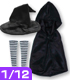 PIC044【1/12サイズドール用】1/12魔法使いset AZONE/ピコニーモコスチューム/PIC044【1/12サイズドール用】1/12魔法使いset